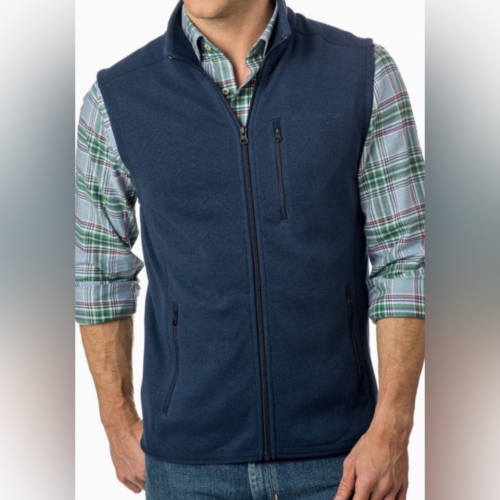 Southern Tide‎ Samson Peak Vest Mens 2XL  Fleece Full Zip XXL Extra X Large